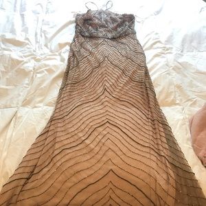 Nude beaded formal gown